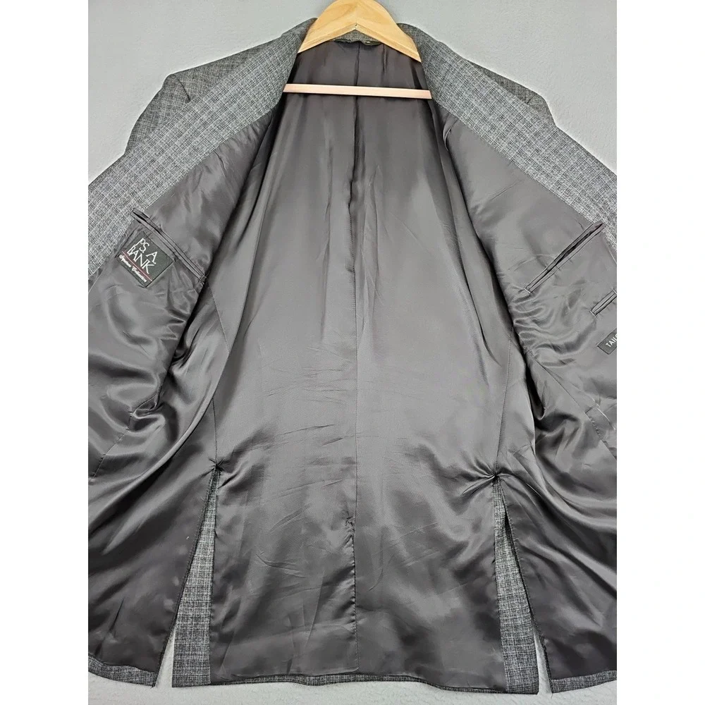 Jos. A. Bank Signature Collection 100% Wool Blazer Size 44L Gray Tailored Fit